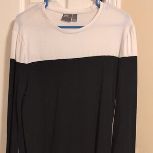 Black and White Long Sleeve Shirt